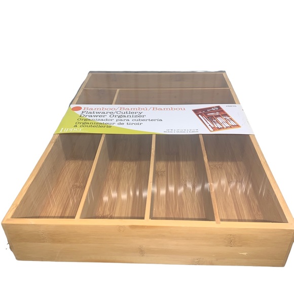 Lipper Bamboo Wood Deep Flatware Organizer - Picture 2 of 8